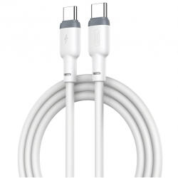 XO Design Cablu Date si Incarcare USB-C - USB-C XO Design NB208B, 60W, 1m, Alb