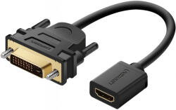 UGREEN Adaptor Video UGREEN 20118, HDMI - DVI, 1080P, Negru