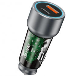 Dudao Incarcator Auto Dudao R4T, 30W, 3A, 1 x USB-A - 1 x USB-C, Gri
