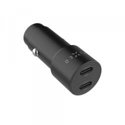 FIXED Incarcator Auto Fixed, 65W, 3A, 2 x USB-C, Negru