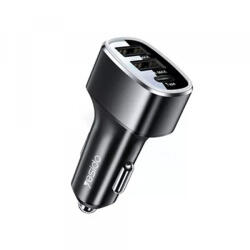 YESIDO Incarcator Auto Yesido Y47, 49W, 3A, 2 x USB-A - 1 x USB-C, Negru