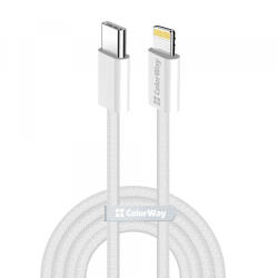 ColorWay Cablu Date si Incarcare USB-C - Lightning ColorWay CW-CBPDCL061, 27W, 1m, Gri
