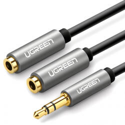 UGREEN Adaptor Audio Splitter 3.5mm - 2 x 3.5mm UGREEN AV123 2in1, 0.2m, Gri