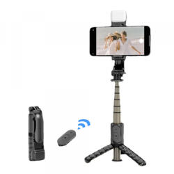 Techsuit Selfie Stick Bluetooth Techsuit Q10s, Universal, Negru