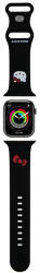 Hello Kitty Curea Hello Kitty Silicone Kitty Head pentru Apple Watch 49mm / 46mm / 45mm / 44mm / 42mm Series, Neagra