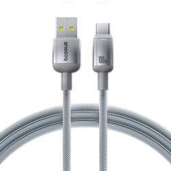 Baseus Cablu Date si Incarcare USB-A - USB-C Baseus Discolor, 100W, 2m, Argintiu E0420803