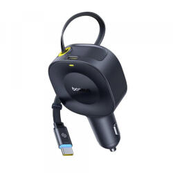 Baseus Incarcator Auto Cu Cablu USB-C Baseus PrimeTrip VR2, 30W, 3A, 1 x USB-C, Negru C0206400