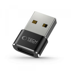 Tech-Protect Adaptor Date si Incarcare USB-C - USB-A Tech-Protect Ultraboost, Negru - koubsolutions