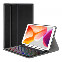 Techsuit Husa cu Tastatura pentru Apple iPad 10.2 (2021) / 10.2 (2020) / 10.2 (2019), Techsuit, CozyTab, Neagra