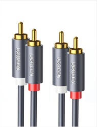 UGREEN Cablu Audio UGREEN AV104, 2 x RCA - 2 x RCA, 3m, Negru