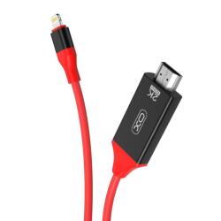 XO Design Cablu Audio si Video Lightning - HDMI XO Design GB006, 1.8m, Rosu