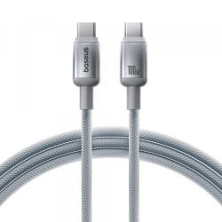 Baseus Cablu Date si Incarcare USB-C - USB-C Baseus Discolor, 100W, 2m, Argintiu E0420800