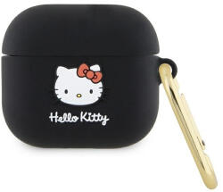 Hello Kitty Husa Hello Kitty 3D Kitty Head pentru Apple AirPods 3, Neagra