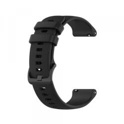Techsuit Curea Techsuit W006 pentru Samsung Galaxy Watch / Huawei Watch Series, 20mm, Neagra - koubsolutions