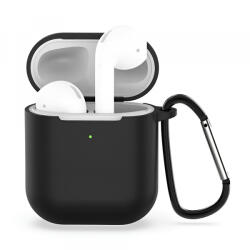 Techsuit Husa Techsuit Silicone pentru Apple AirPods Gen 1 / Gen 2, Neagra - koubsolutions