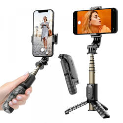 Techsuit Selfie Stick Bluetooth Techsuit Q10, Universal, Negru