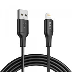 Lito Cablu Date si Incarcare USB-A - Lightning Lito LD06L, 18W, 1m, Negru