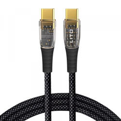 Lito Cablu Date si Incarcare USB-C - USB-C Lito LD01, 60W, 1.2m, Negru - koubsolutions