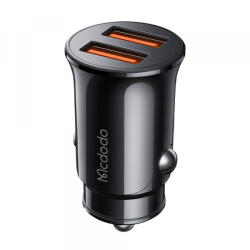 Mcdodo Incarcator Auto McDodo CC-6602, 12W, 2.4A, 2 x USB-A, Negru
