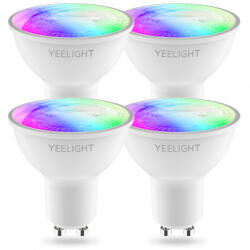 Yeelight Bec LED Yeelight W1, Wi-Fi, GU10, 4.5W, 2700K - 6500K, 350lm, Set 4 bucati, Multicolor YLDP004-A