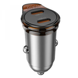 hoco. Incarcator Auto HOCO NZ16B, 45W, 3A, 2 x USB-C, Gri