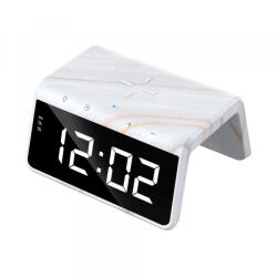 Havit Ceas Digital HAVIT W320 cu Incarcare Wireless QI, Alb