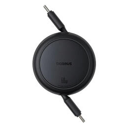 Baseus Cablu Date si Incarcare USB-C - USB-C Baseus Free2Pull Mini Retractable, 60W, 1m, Negru P10364500111-01