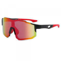 Techsuit Ochelari De Ciclism Unisex Techsuit 9337, Protectie UV, Negri Rosii