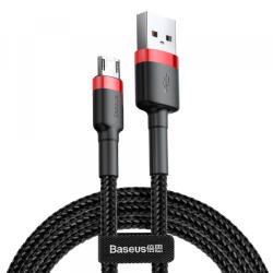 Baseus Cablu Date si Incarcare USB-A - microUSB Baseus Cafule, 18W, 2m, Rosu