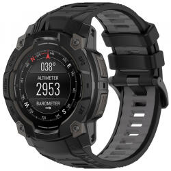 Techsuit Curea Techsuit W077 pentru Garmin Instinct 3 50mm Solar / Instinct 3 50mm, Neagra Gri - koubsolutions