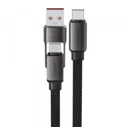 ACEFAST Cablu Date si Incarcare USB-C - USB-A / USB-C Acefast C13-04, 60W, 1.2m, Negru