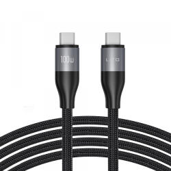 Lito Cablu Date si Incarcare USB-C - USB-C Lito LD25CC, 100W, 2m, Gri
