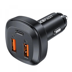 ACEFAST Incarcator Auto Acefast B9, 66W, 5A, 2 x USB-A - 1 x USB-C, Negru