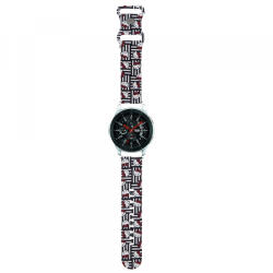 Hello Kitty Curea Hello Kitty Silicone Kitty Heads & Stripes pentru Samsung Galaxy Watch / Huawei Watch Series, Neagra - koubsolutions
