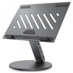 Spigen Suport cu Hub Spigen LD204H pentru Laptop max. 15.6inch, Gri AMP08885 - koubsolutions Suport laptop