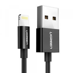 UGREEN Cablu Date si Incarcare USB-A - Lightning UGREEN 80823, 18W, 2m, Negru - koubsolutions
