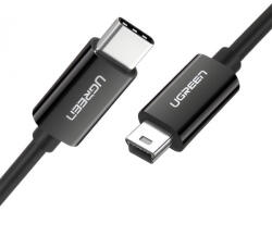 UGREEN Cablu Date si Incarcare USB-C - miniUSB UGREEN US242, 18W, 1m, Negru