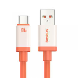 Baseus Cablu Date si Incarcare USB-A - USB-C Baseus Zero Degree Series, 100W, 2m, Rosu - koubsolutions