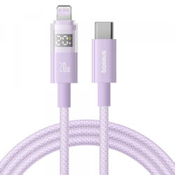Baseus Cablu Date si Incarcare USB-C - Lightning Baseus Display 2, 20W, 1m, Mov P10382703511-00 - koubsolutions