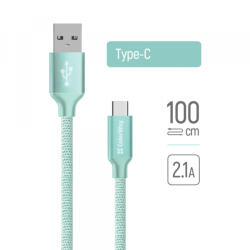 ColorWay Cablu Date si Incarcare USB-A - USB-C ColorWay CW-CBUC003, 18W, 1m, Verde