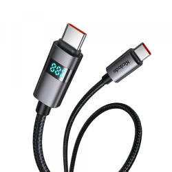 Mcdodo Cablu Date si Incarcare USB-C - USB-C McDodo CA-5610 Display, 100W, 1.2m, Negru - koubsolutions