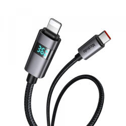 Mcdodo Cablu Date si Incarcare USB-C - Lightning McDodo CA-6570 Display, 36W, 1.2m, Negru - koubsolutions