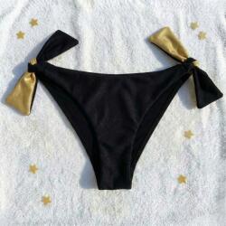 Sparkle Me Sparkle*Me arany-fekete csillogó brazil bikinialsó megkötővel