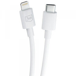 3mk Protection Cablu Date si Incarcare USB-C - Lightning 3MK Hyper, 20W, 1.2m, Alb