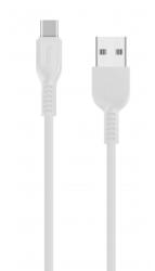 hoco. Cablu Date si Incarcare USB-A - USB-C HOCO Flash X20, 18W, 3m, Alb - koubsolutions