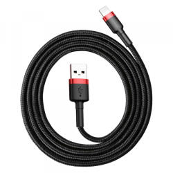 Baseus Cablu Date si Incarcare USB-A - Lightning Baseus Cafule, 18W, 1m, Negru CALKLF-B19