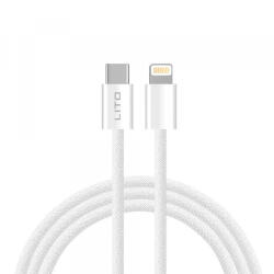 Lito Cablu Date si Incarcare USB-C - Lightning Lito LD04CL, 27W, 1m, Alb - koubsolutions