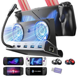 Lisen Hub Suport cu Cooler Lisen S1 pentru Consola ROG / Lenovo / Razer / Aya / Logitech / Onexplayer Series, Negru YL0423110005 - koubsolutions