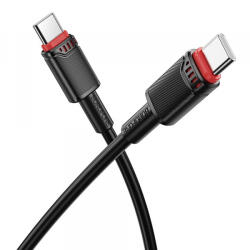BOROFONE Cablu Date si Incarcare USB-C - USB-C Borofone BX110 Beneficio, 60W, 1m, Negru - koubsolutions
