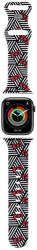 Hello Kitty Curea Hello Kitty Silicone Bows & Stripes pentru Apple Watch 42mm / 41mm / 40mm / 38mm Series, Neagra